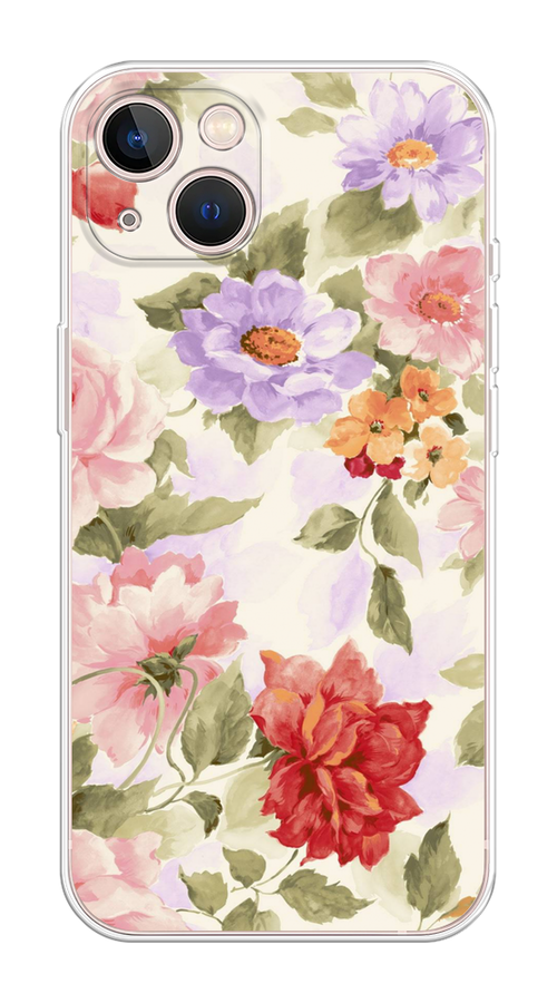 

Чехол Homey на Apple iPhone 13 "Акварельные пионы", Розовый;бежевый, 14250-1