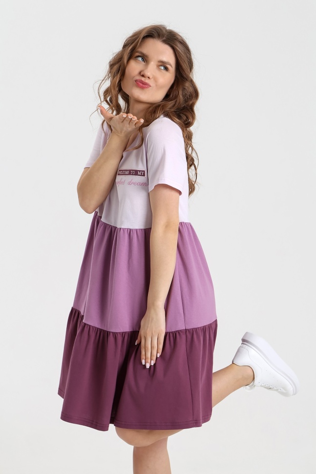 Платье женское Виолетта Дрим-1 фиолетовое 42 RU