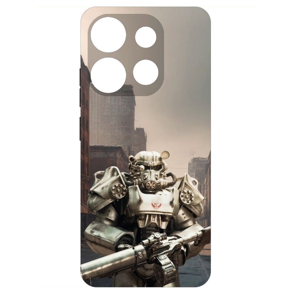 

Чехол-накладка Krutoff Soft Case Фоллаут (Fallout) - Рыцарь Братства для TECNO POP 7