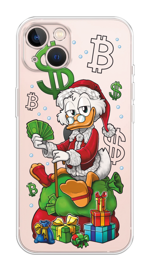

Чехол Homey на Apple iPhone 13 "Богатый санта Скрудж Макдак", Белый;красный;зеленый, 14250-1