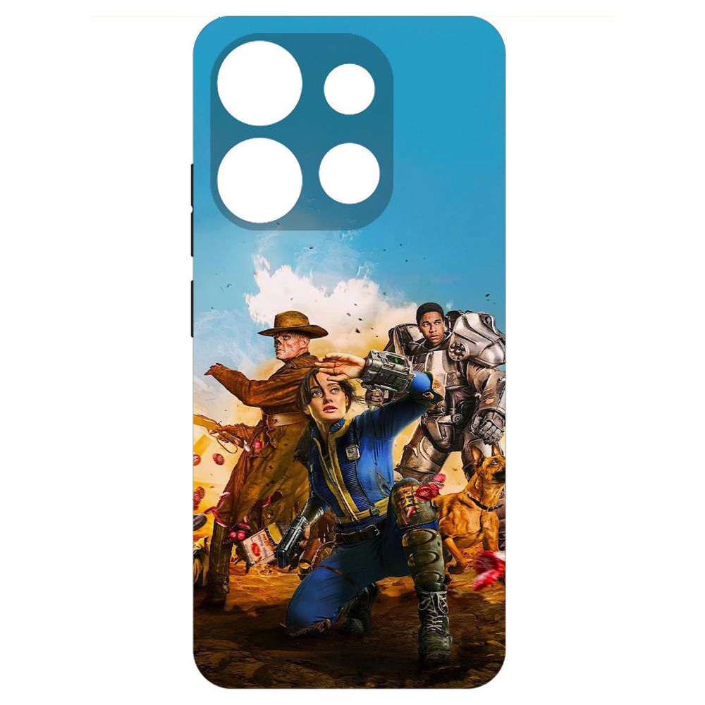 

Чехол-накладка Krutoff Soft Case Фоллаут (Fallout) -Люси, Гуль и Аарон для TECNO POP 7 Pro