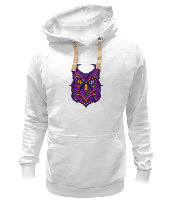 Толстовка унисекс Printio Ночная сова (owl) белая 3XL