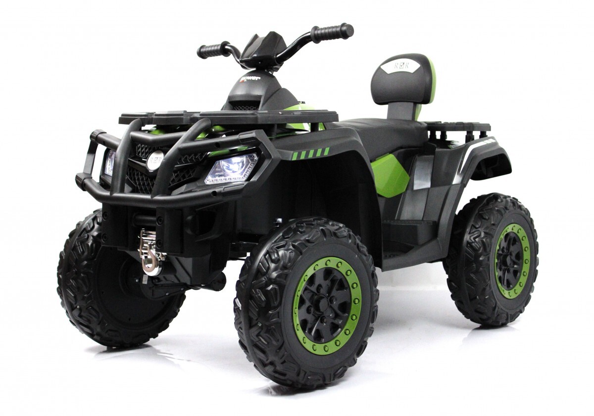 Квадроцикл RIVERTOYS T001TT 4WD с пультом, полноприводный, зеленый