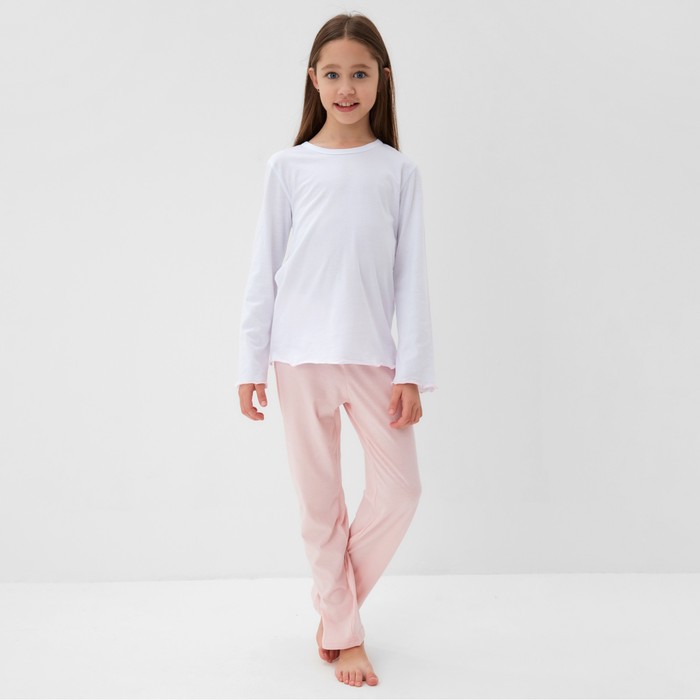 Пижама детская MINAKU Home collection KIDS, белый; розовый, 110
