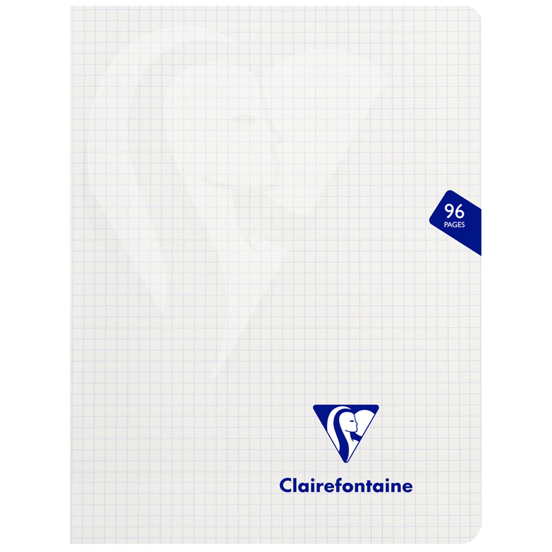 Тетрадь 48л 170*220мм клетка Clairefontaine Mimesys пластиковая обложка белая 90г/м2
