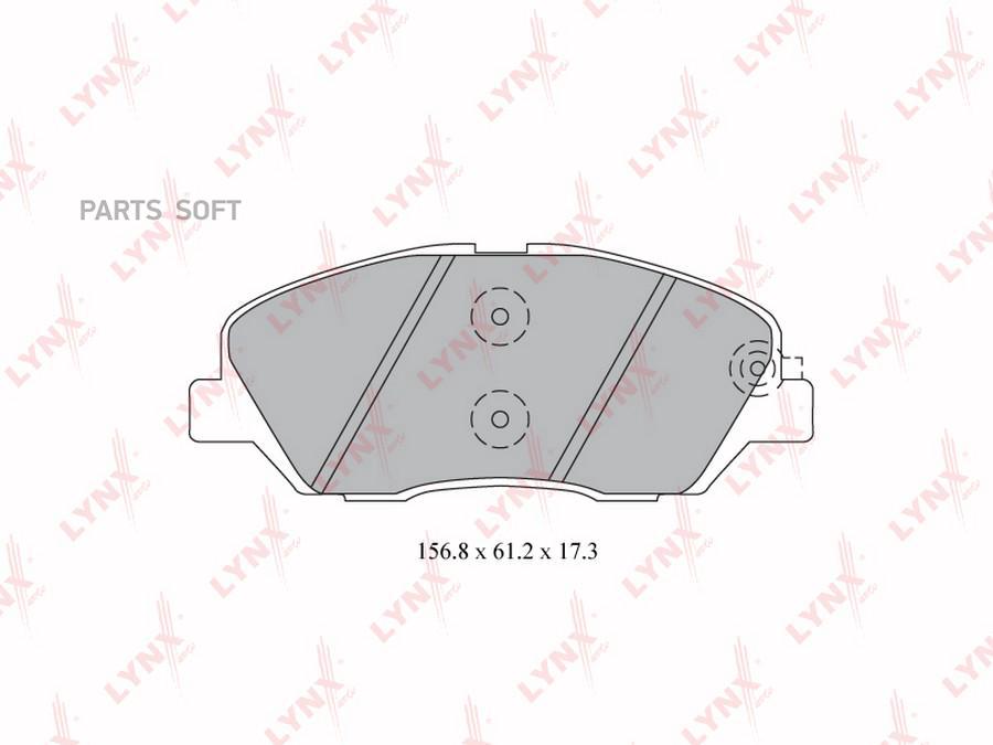 Тормозные колодки LYNXauto передние дисковые BD3615