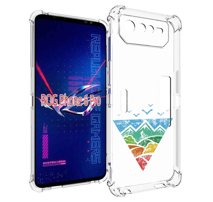 

Чехол MyPads Лес земля море чайки для Asus ROG Phone 6 Pro, Прозрачный, Tocco