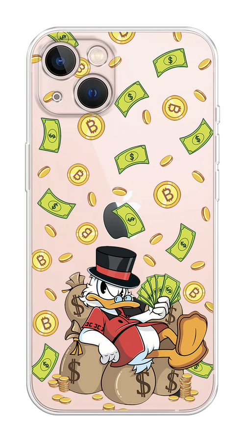 

Чехол Homey на Apple iPhone 13 "Скрудж Макдак в красном", Красный;черный;коричневый;прозрачный, 14250-1