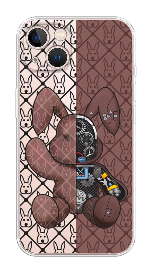 

Чехол Homey на Apple iPhone 13 "Киборг-заяц шоколадный", Коричневый;черный;прозрачный, 14250-1