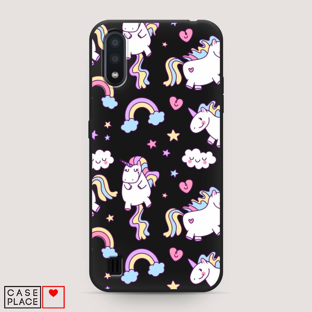 

Матовый силиконовый чехол "Sweet unicorns dreams" на Samsung Galaxy A01, Sweet unicorns dreams