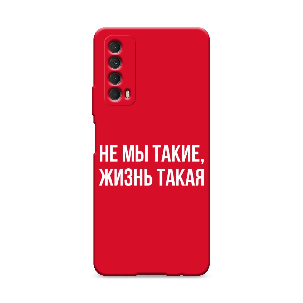 фото Матовый силиконовый чехол "звездочки графика белая" на huawei p30 awog