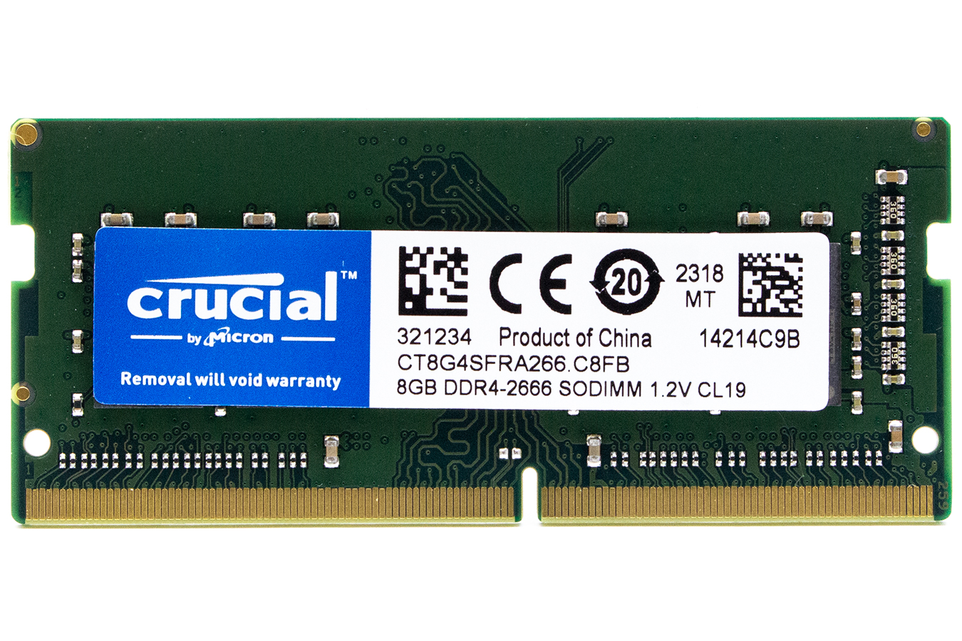 

Оперативная память Crucial CT8G4SFRA266.C8FB SODIMM DDR4 8GB PC21300 2666 МГц, Модуль памяти для ноутбука SODIMM DDR4 8GB PC21300 2666 МГц Crucial CT8G4SFRA266.C8FB