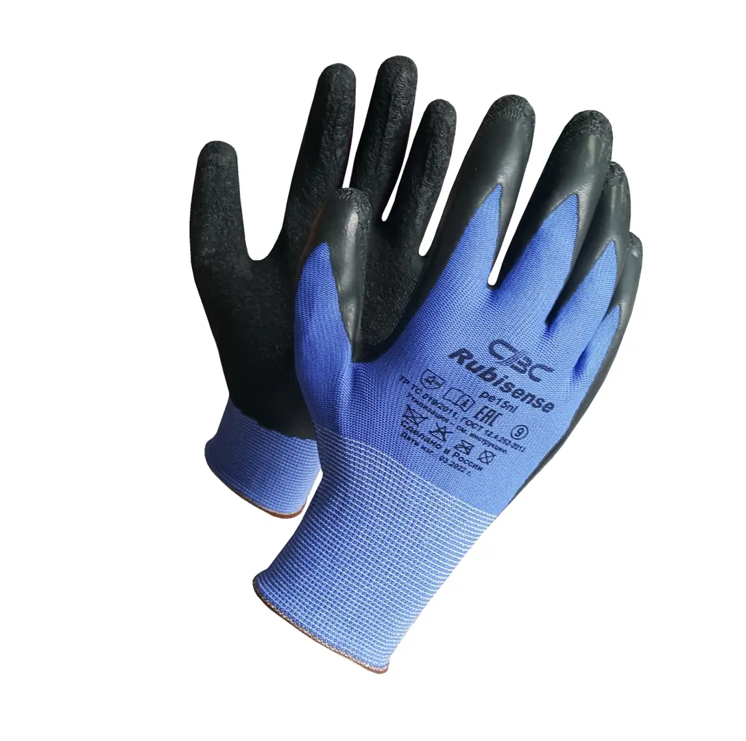 Перчатки обливные с латексным рельефным покрытием CBC PE15NL размер 9/L эластичные перчатки механика truper