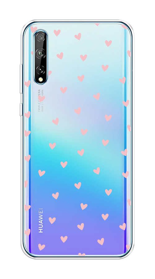 

Чехол на Huawei Y8p/P Smart S "Розовые сердечки паттерн", Розовый;прозрачный, 6103450-1