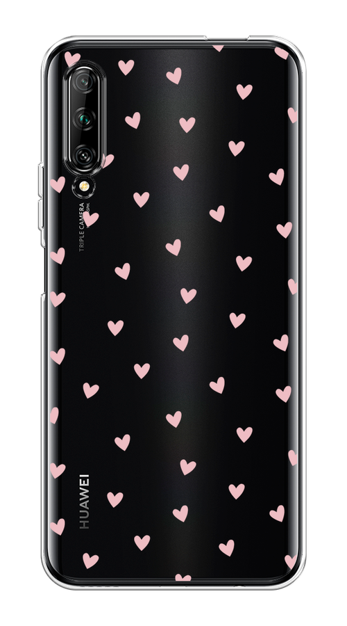 

Чехол на Huawei Y9s "Розовые сердечки паттерн", Розовый;прозрачный, 611150-1