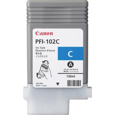 Картридж для струйного принтера Canon PFI-102C голубой, оригинал