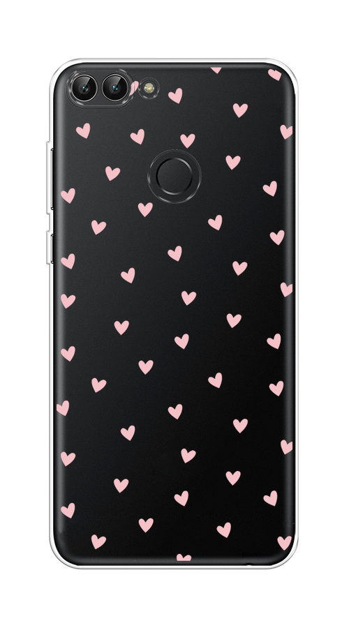 

Чехол на Huawei Y9 2018 "Розовые сердечки паттерн", Розовый;прозрачный, 64950-1