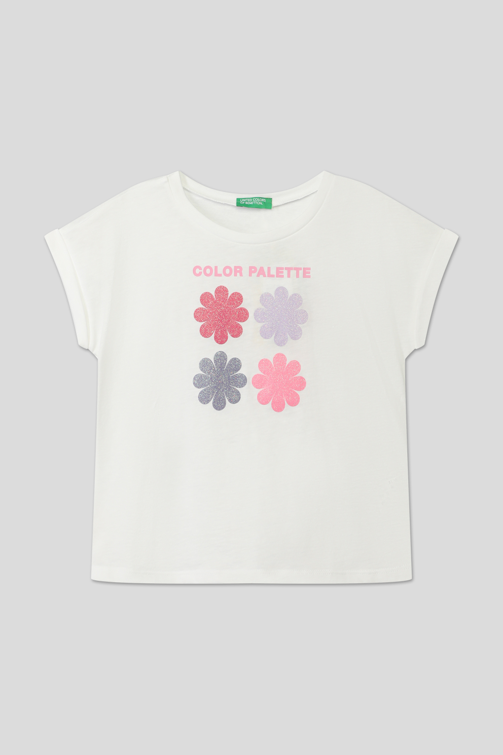 

Футболка детская Benetton 3I1XC10I6, белый, 122, 3I1XC10I6