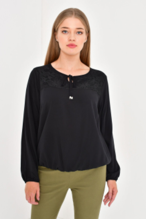 

Блуза женская My Line Moda 53 черная 48 (доставка из-за рубежа), 53