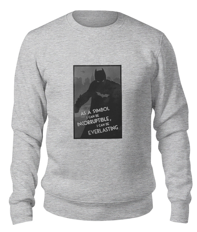 

Свитшот унисекс Printio Batman begins серый XL, Batman begins