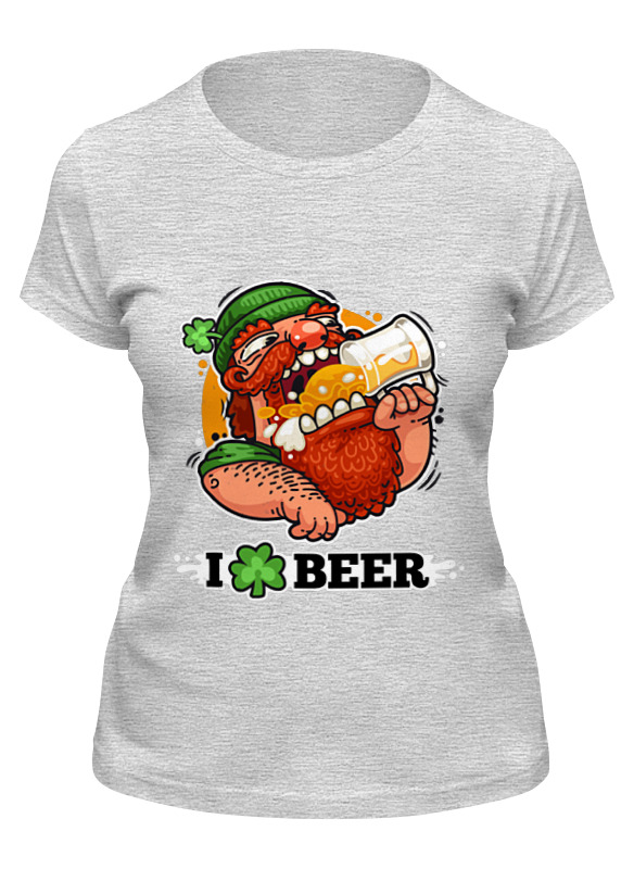 

Футболка женская Printio Я люблю пиво (i love beer) серая S, Серый, Я люблю пиво (i love beer)