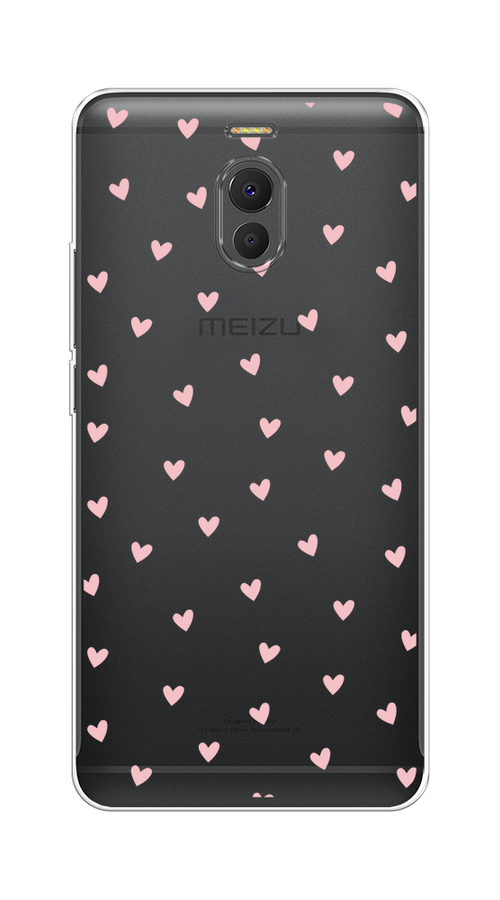 

Чехол на Meizu M6 Note "Розовые сердечки паттерн", Розовый;прозрачный, 72150-1