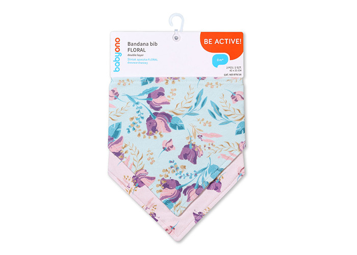 

Нагрудник детский Babyono, и шейный платок 2 в 1 Floral, Многоцветный