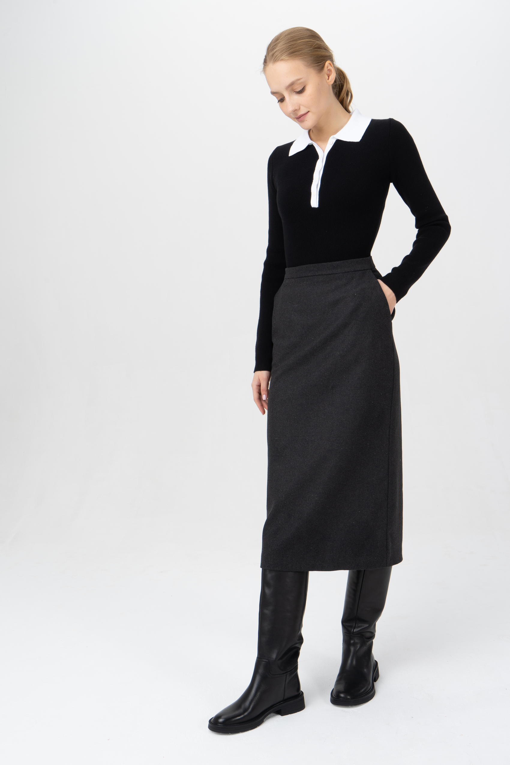 

Юбка женская Ennergiia AW23-SH07 серая 48 RU, AW23-SH07