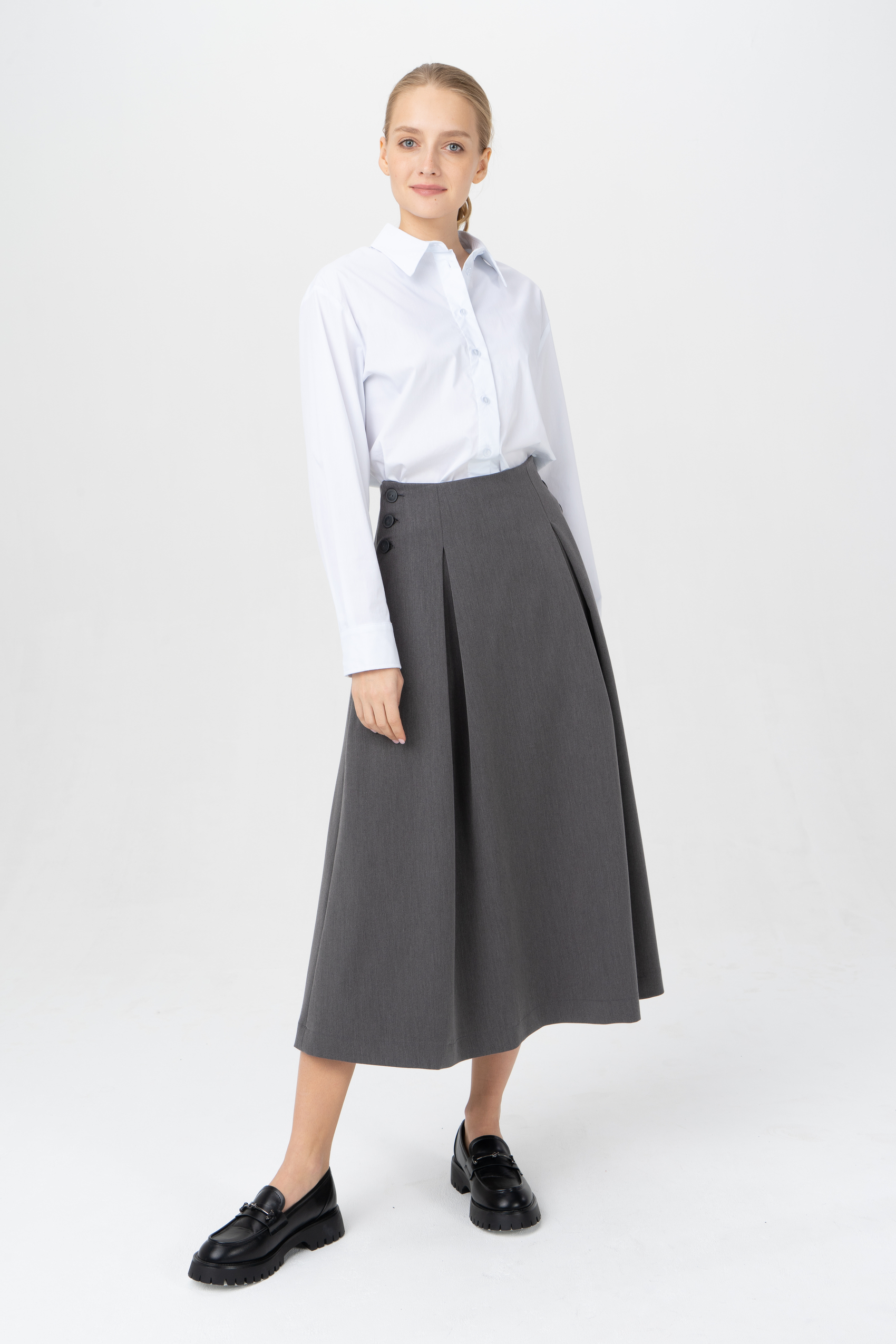 

Юбка женская Ennergiia AW23-SH08 серая 42 RU, AW23-SH08