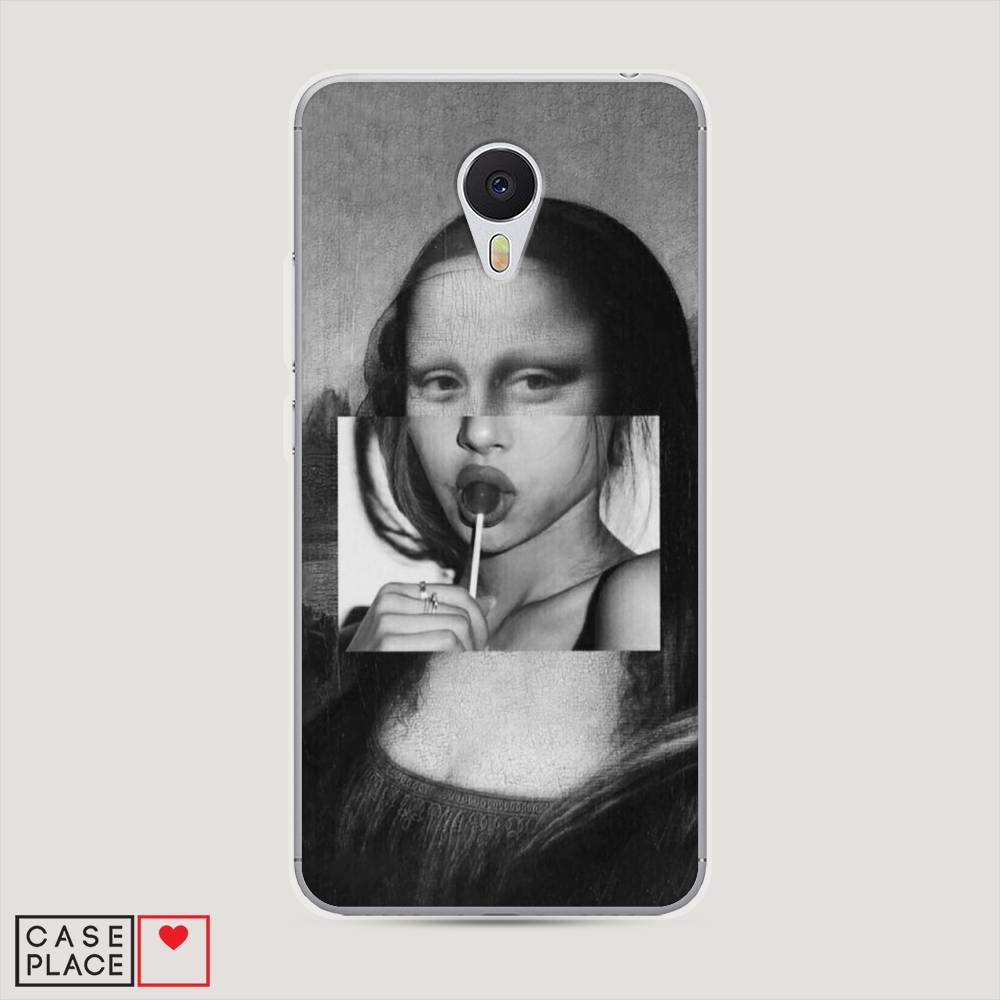 

Чехол Awog на Meizu M3 "Mona Lisa sucking lollipop", Серый, 70350-9
