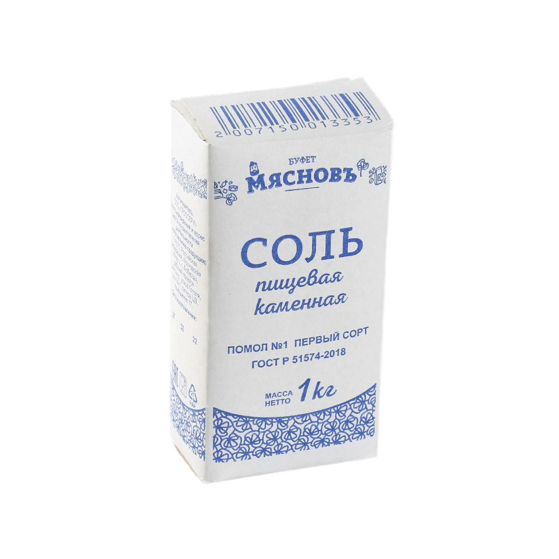 

Соль пищевая каменная МясновЪ БУФЕТ помол №1 1 кг