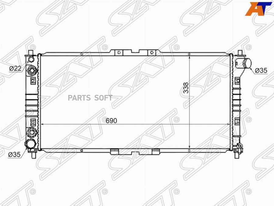 

Радиатор Mazda Capella/Millenia/626/Cronos/Efini/Ms-6/Eunos 500/Ford Telstar V6 1.8/2.5 92