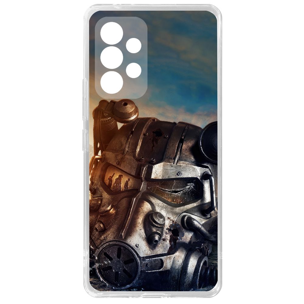 

Чехол-накладка Krutoff Clear Case Фоллаут - Шлем Т-60 для Samsung Galaxy A53 5G (A536), Прозрачный