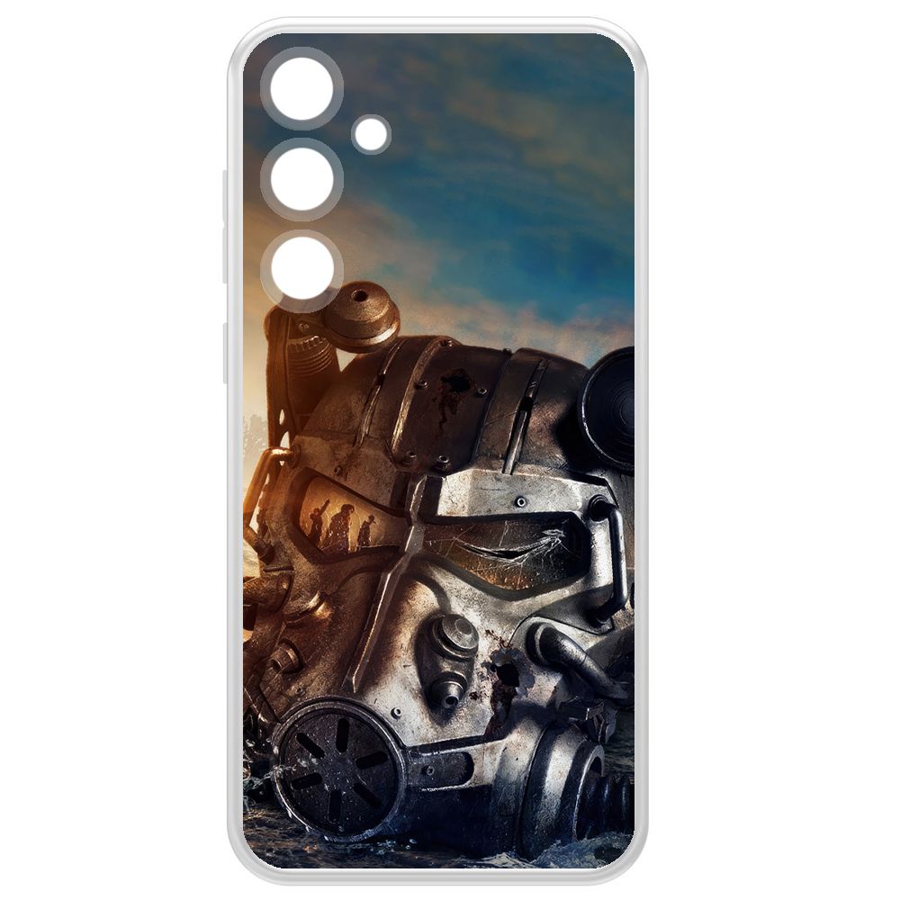 

Чехол-накладка Krutoff Clear Case Фоллаут - Шлем Т-60 для Samsung Galaxy A55 5G (A556), Прозрачный