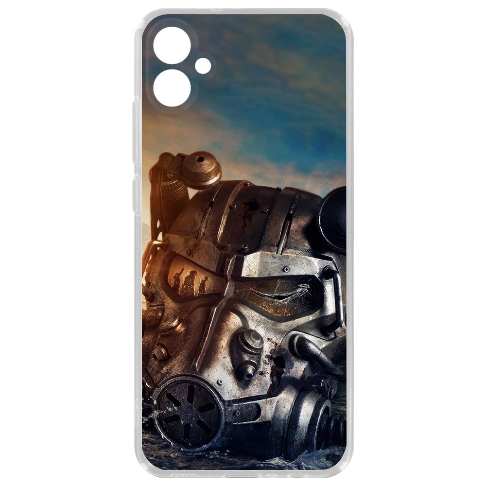 

Чехол-накладка Krutoff Clear Case Фоллаут - Шлем Т-60 для Samsung Galaxy M04 (M045), Прозрачный