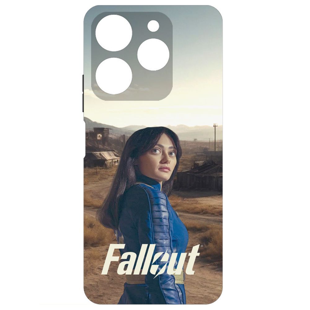 

Чехол-накладка Krutoff Soft Case Фоллаут (Fallout) -Люси в пустошах для TECNO Spark 10 Pro, Черный