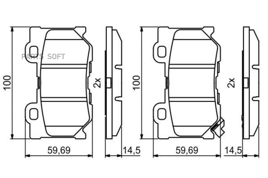 

Колодки тормозные дисковые 370 Z, FX, G, M, Q50, Q60, Q70, QX70