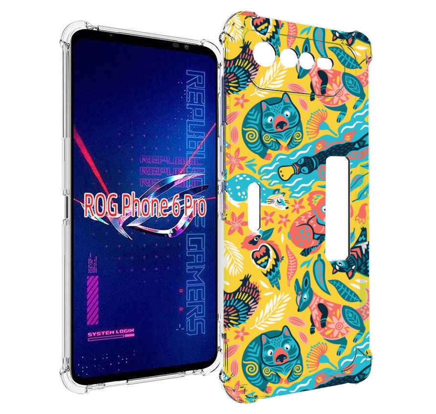 

Чехол MyPads seamless-pattern для Asus ROG Phone 6 Pro, Прозрачный, Tocco