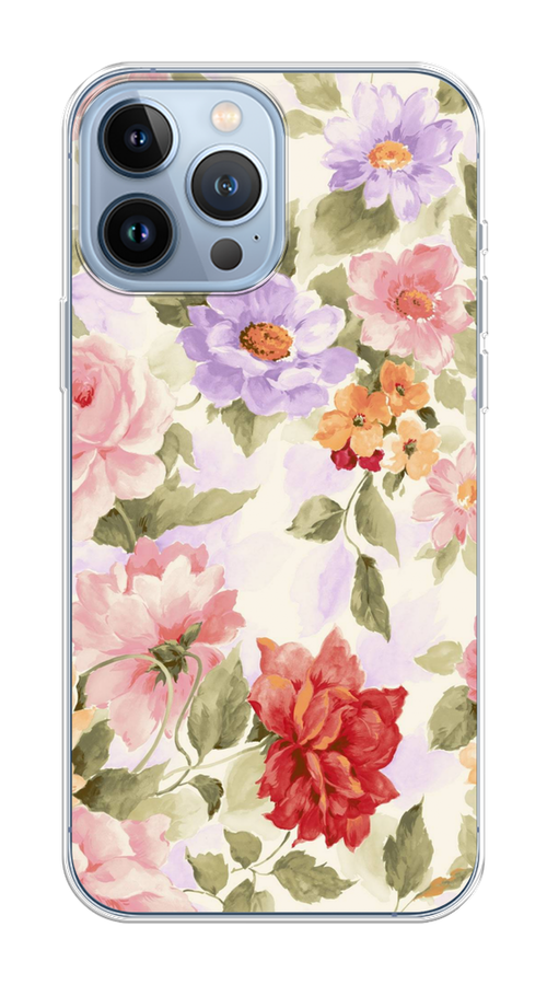 

Чехол Homey на Apple iPhone 13 Pro Max "Акварельные пионы", Розовый;бежевый, 14450-1