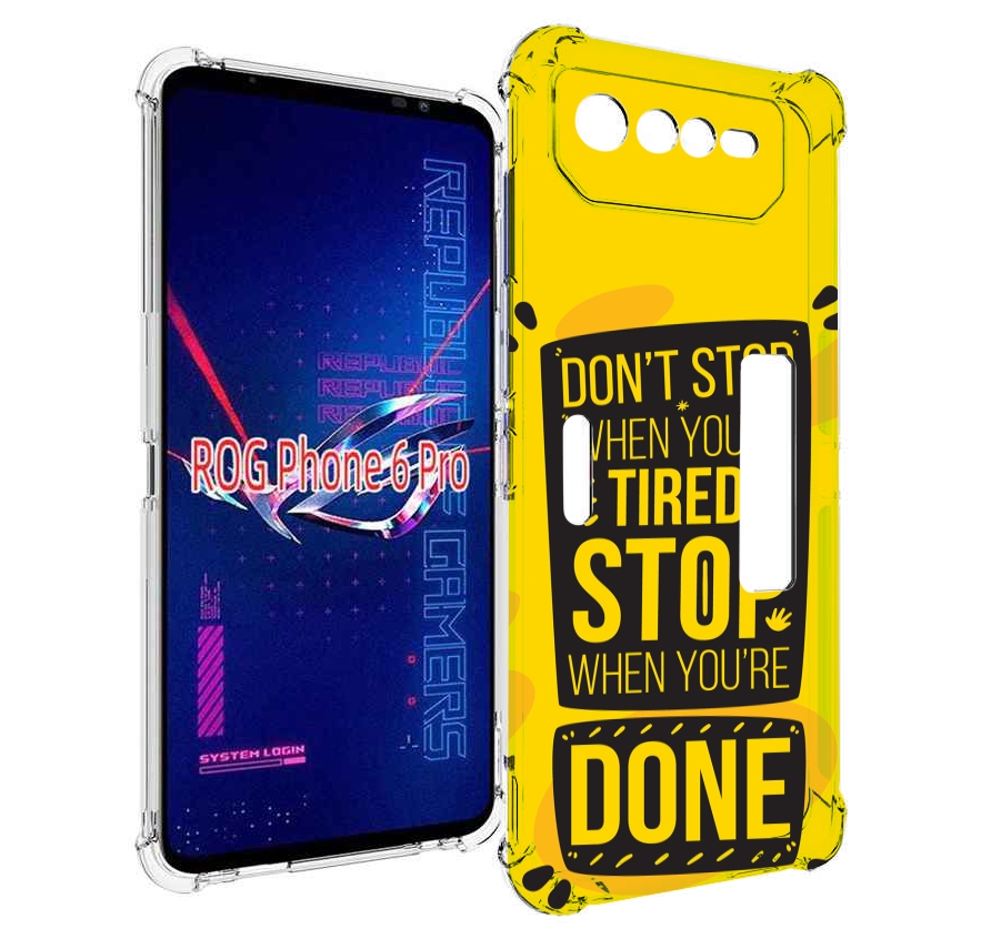 

Чехол MyPads yellow-done для Asus ROG Phone 6 Pro, Прозрачный, Tocco