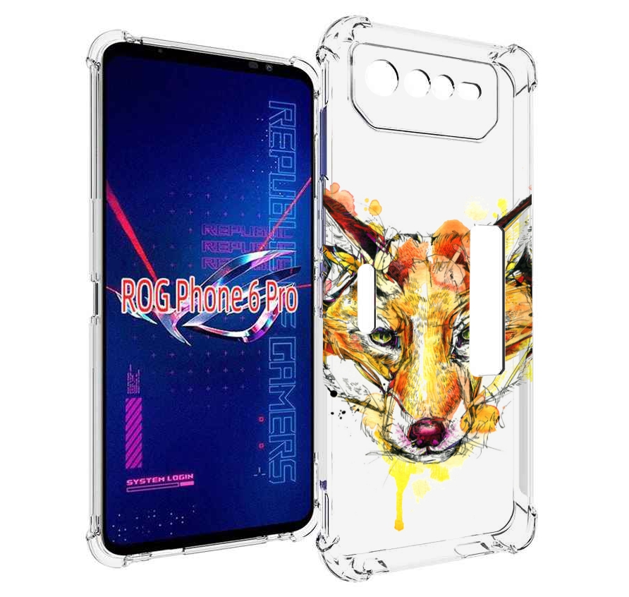 

Чехол MyPads Акварельная лиса для Asus ROG Phone 6 Pro, Прозрачный, Tocco