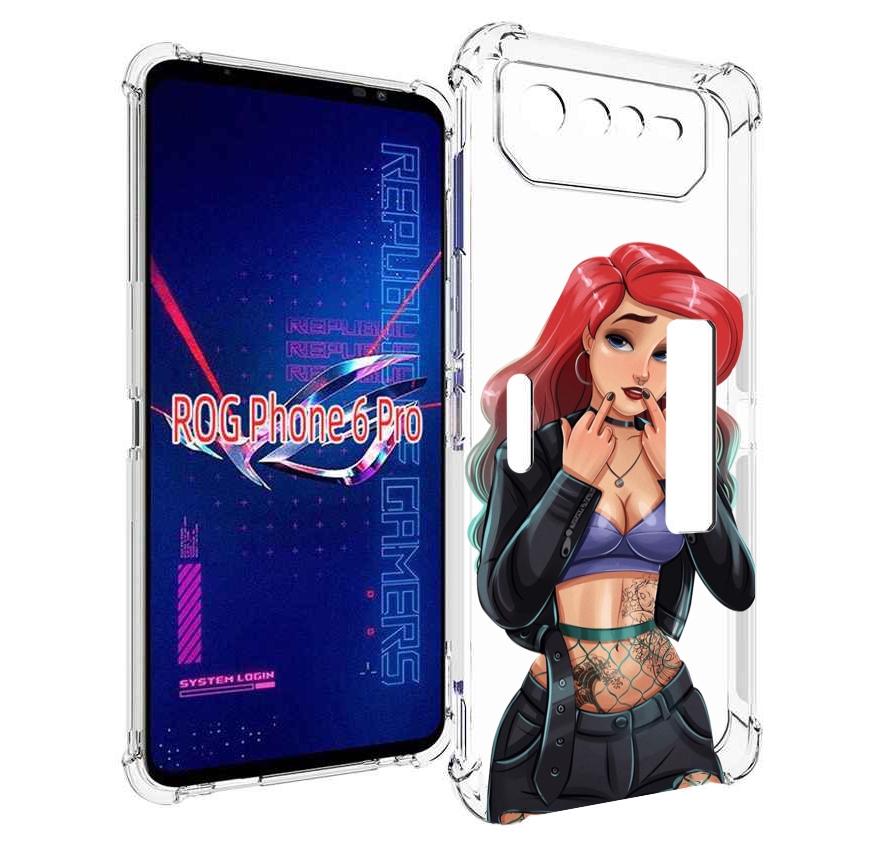 

Чехол MyPads Ариэль-русалочка-готика для Asus ROG Phone 6 Pro, Прозрачный, Tocco