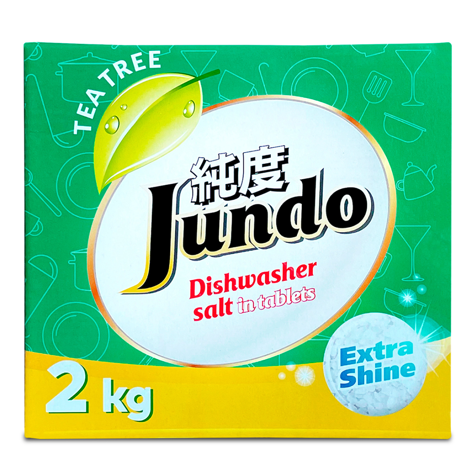 фото Соль для посудомоечных машин jundo tea tree oil в таблетках 2 кг