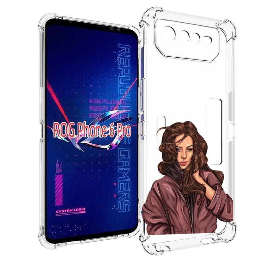 

Чехол MyPads Арт-рисунок-девушки для Asus ROG Phone 6 Pro, Прозрачный, Tocco