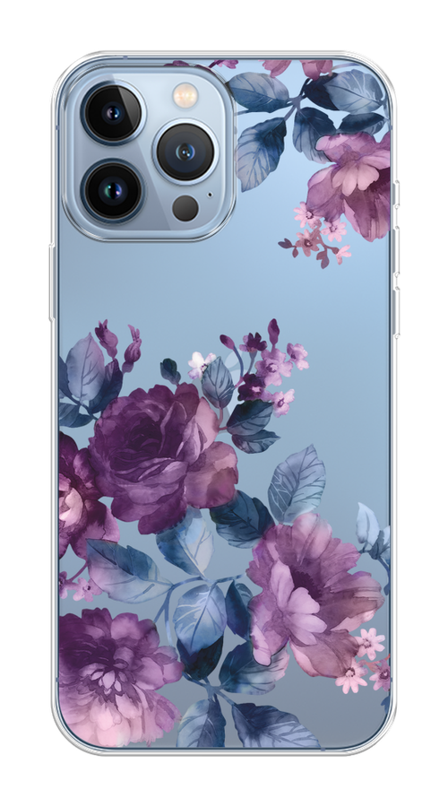 

Чехол Homey на Apple iPhone 13 Pro Max "Purple Blossoms", Синий;фиолетовый, 14450-1