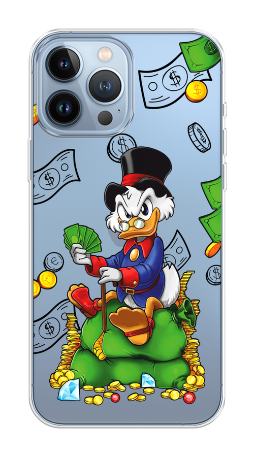 

Чехол Homey на Apple iPhone 13 Pro Max "Scrooge Richness", Черный;синий;зеленый, 14450-1