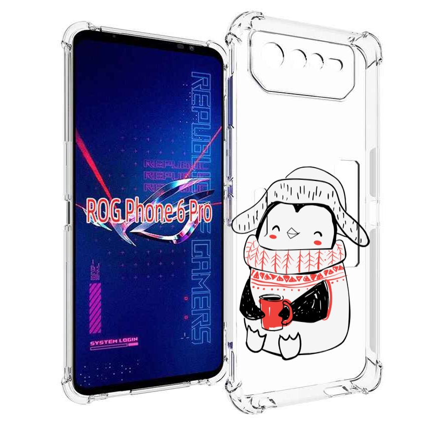 

Чехол MyPads Милый пингвин для Asus ROG Phone 6 Pro, Прозрачный, Tocco