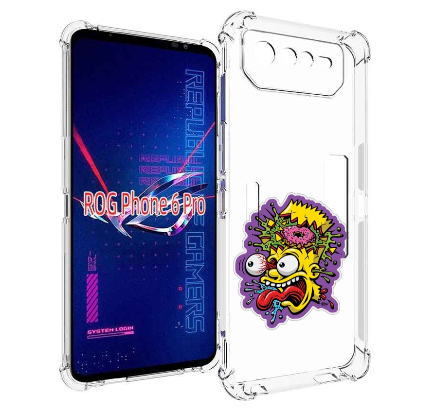 

Чехол MyPads Барт-Симпсон для Asus ROG Phone 6 Pro, Прозрачный, Tocco