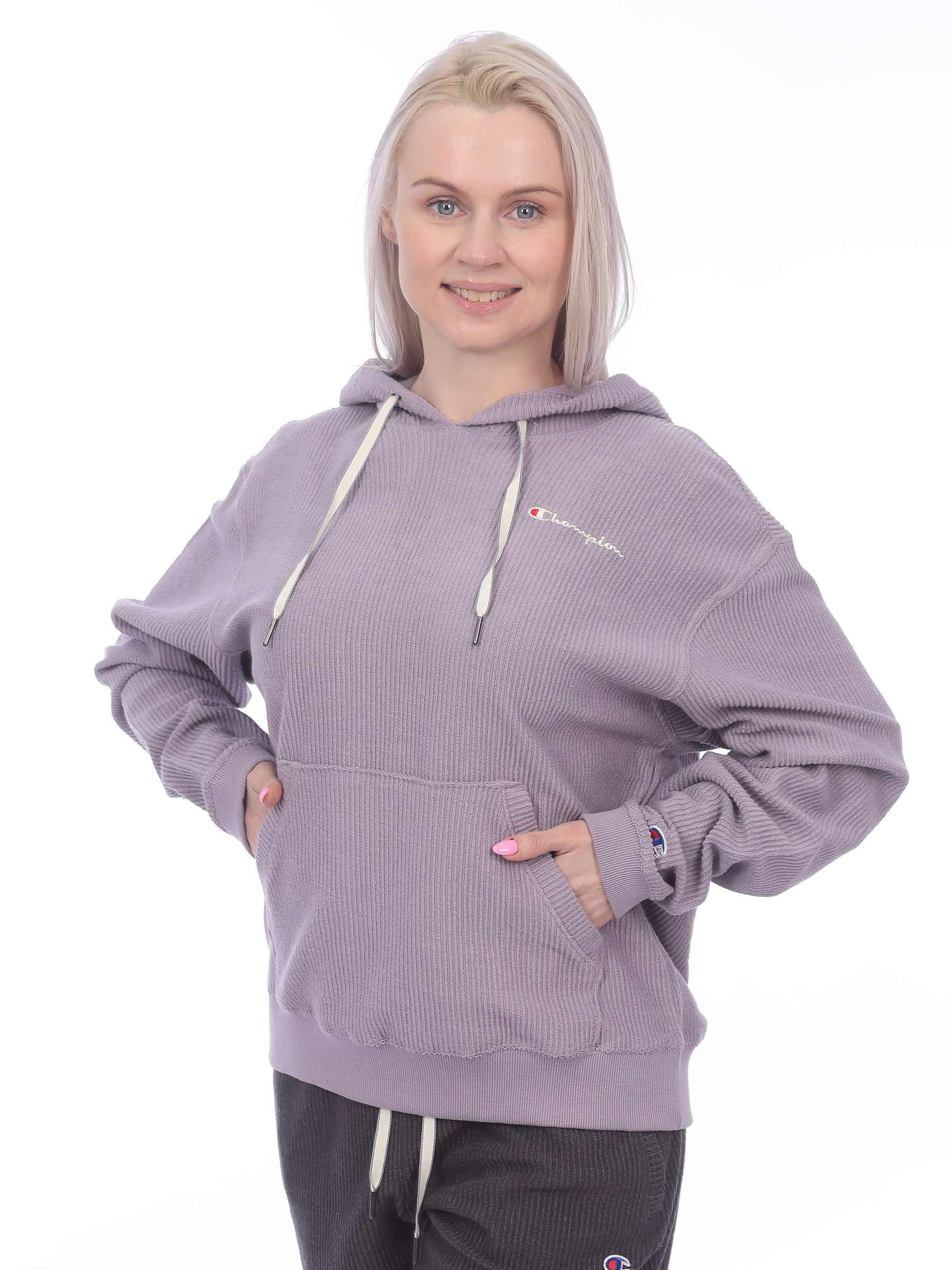 Худи женское Champion W4649586158 фиолетовое XL