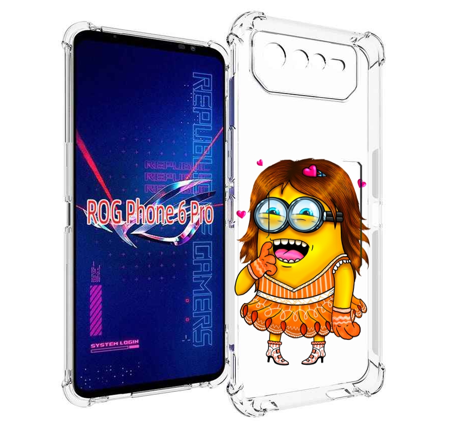 

Чехол MyPads Миньон девочка для Asus ROG Phone 6 Pro, Прозрачный, Tocco